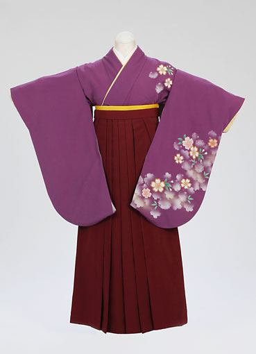 着物・袴セット/紫かすみ桜