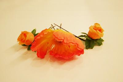 オレンジミニローズ(花12)