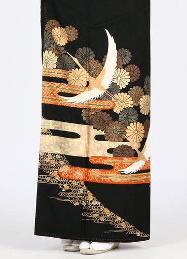 鶴に菊紋