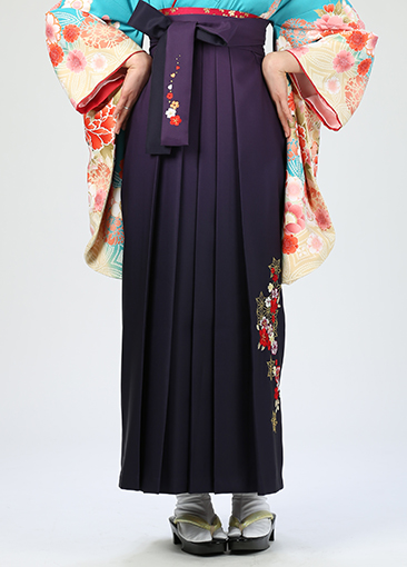OShima　紫/紺ぼかし　桜に麻の葉