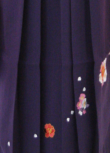 紫地桜刺しゅう　袴(単品)